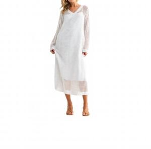 NEW JOH shawn crochet dress in white